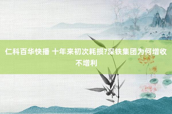 仁科百华快播 十年来初次耗损?深铁集团为何增收不增利