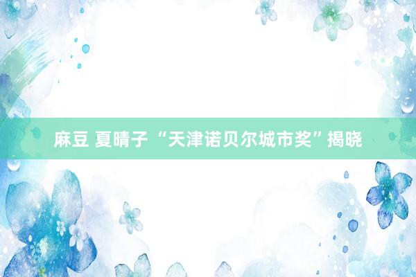 麻豆 夏晴子 “天津诺贝尔城市奖”揭晓