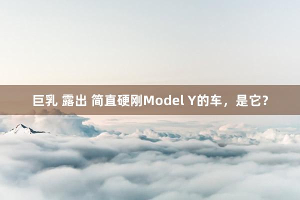 巨乳 露出 简直硬刚Model Y的车，是它？