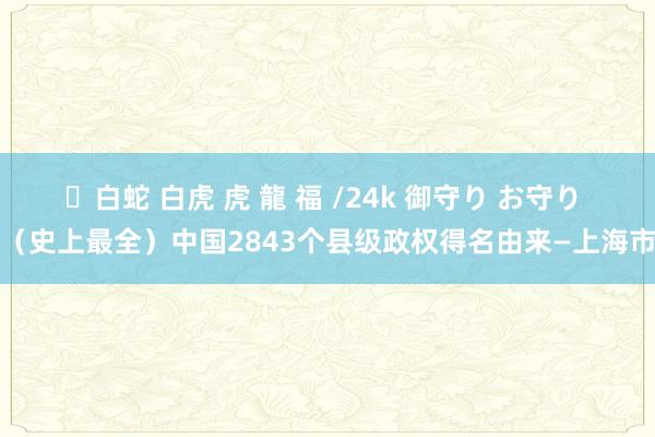 ✨白蛇 白虎 虎 龍 福 /24k 御守り お守り （史上最全）中国2843个县级政权得名由来—上海市
