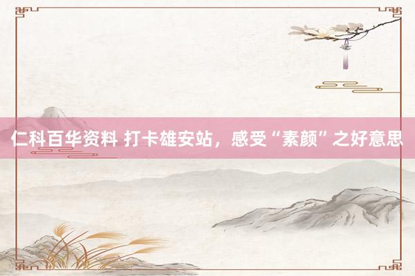仁科百华资料 打卡雄安站，感受“素颜”之好意思