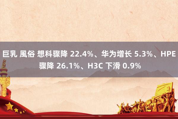 巨乳 風俗 想科骤降 22.4%、华为增长 5.3%、HPE 骤降 26.1%、H3C 下滑 0.9%