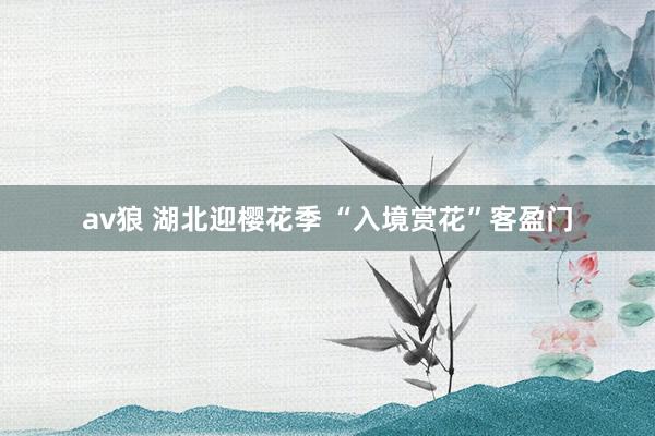 av狼 湖北迎樱花季 “入境赏花”客盈门