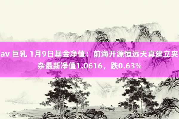 av 巨乳 1月9日基金净值：前海开源恒远天真建立夹杂最新净值1.0616，跌0.63%