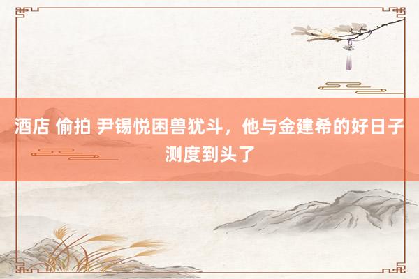 酒店 偷拍 尹锡悦困兽犹斗，他与金建希的好日子测度到头了