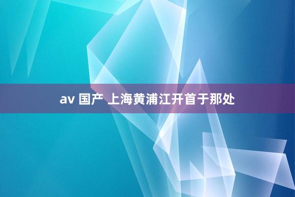 av 国产 上海黄浦江开首于那处