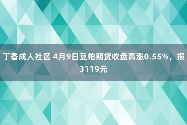 丁香成人社区 4月9日豆粕期货收盘高涨0.55%，报3119元