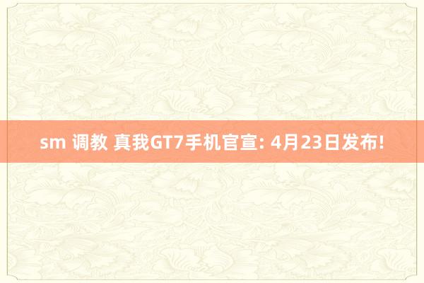 sm 调教 真我GT7手机官宣: 4月23日发布!