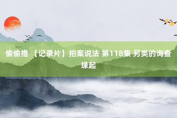 偷偷撸 【记录片】拍案说法 第118集 另类的询查缘起